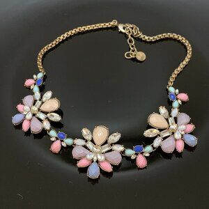 Bella Jack Bold Statement Pastel Floral Flower Big Bib Collar Necklace J…